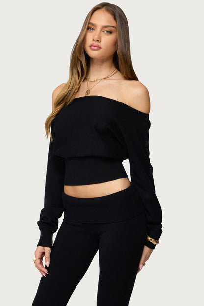 Skyla Off Shoulder Knit Sweater