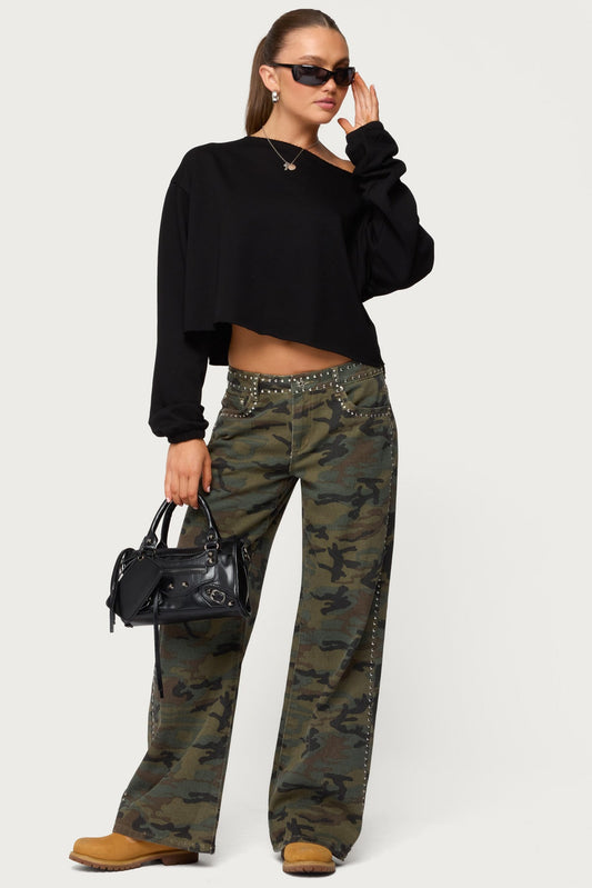 Aveline Off Shoulder Light Sweatshirt