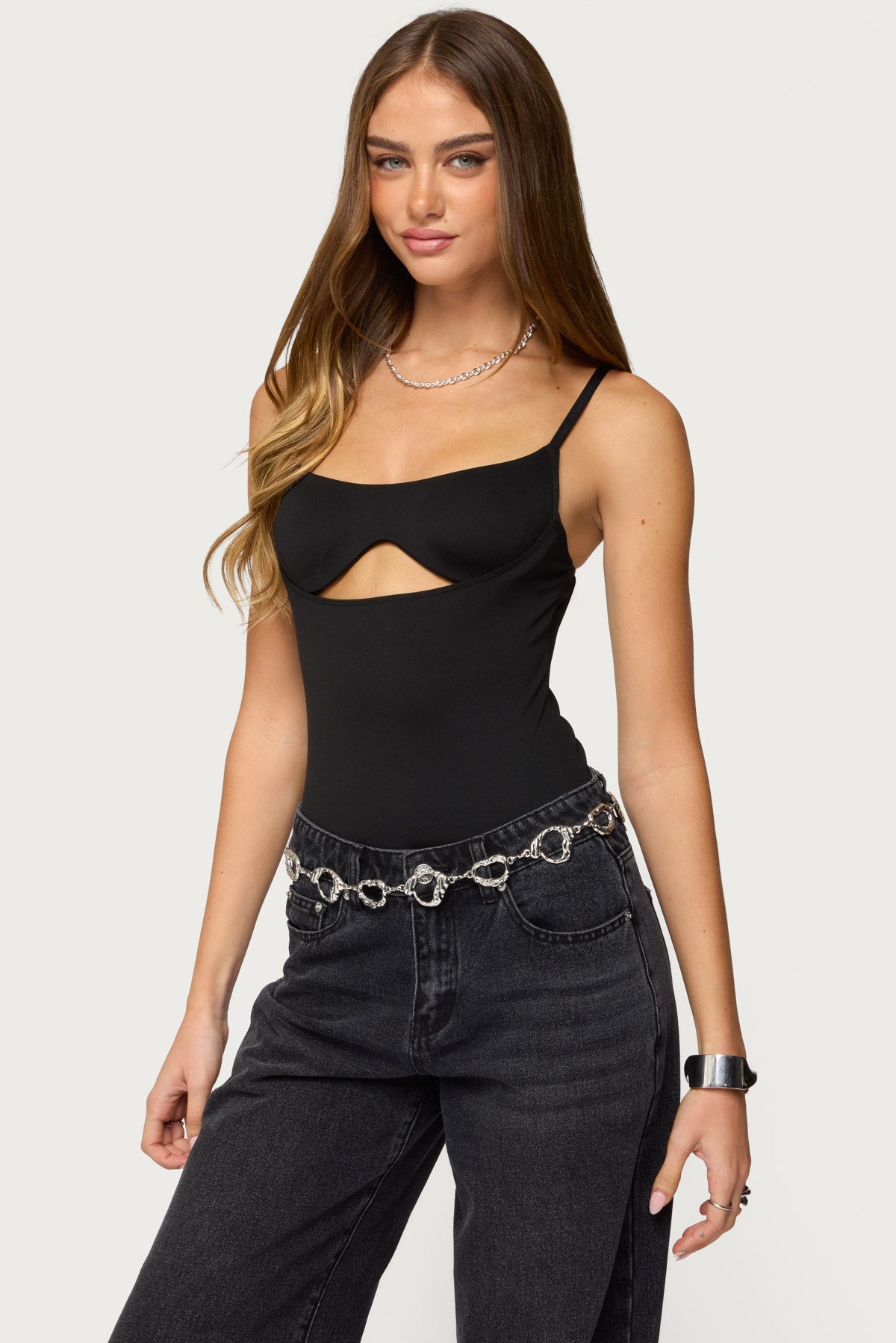 Shulah Cutout Cupped Bodysuit