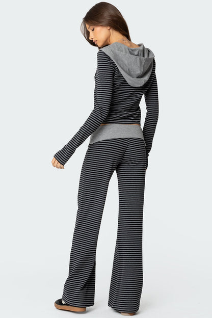 Meggy Striped Foldover Pants