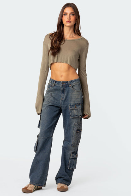 Adana Low Rise Baggy Cargo Jeans