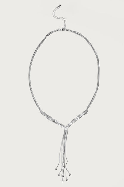Braided Cascading Chain Necklace
