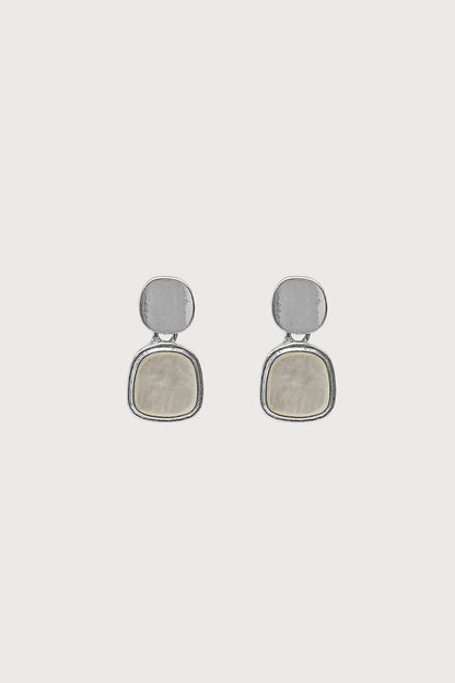 Iridescent Stone Dangle Earrings