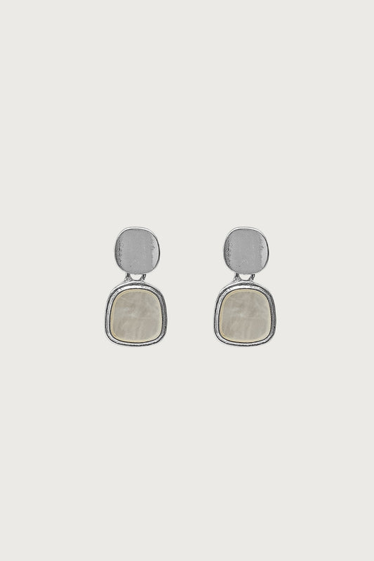 Iridescent Stone Dangle Earrings