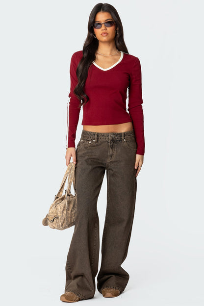 Zahra Mud Wash Low Rise Baggy Jeans