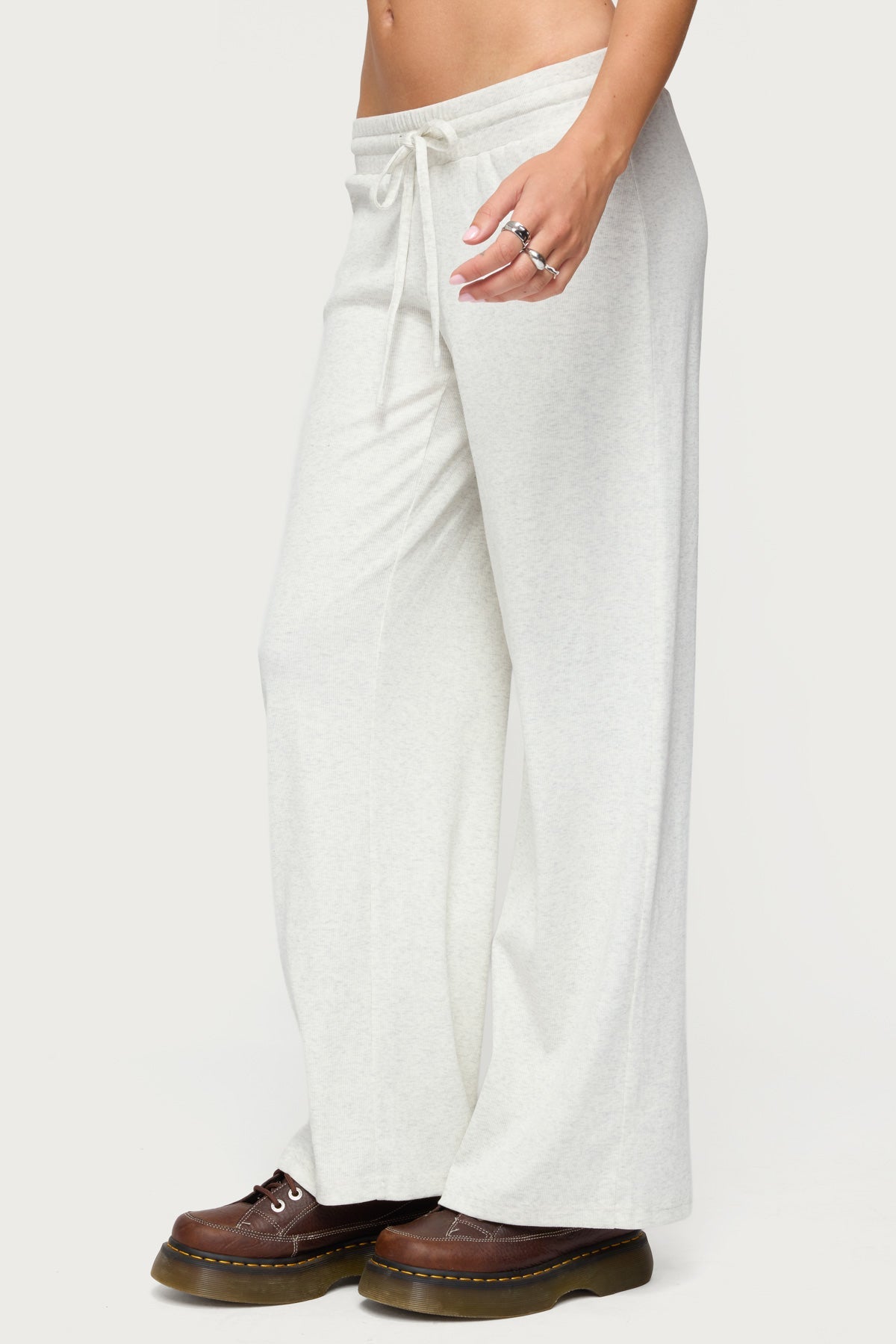 Cicilia Straight Leg Ribbed Pants