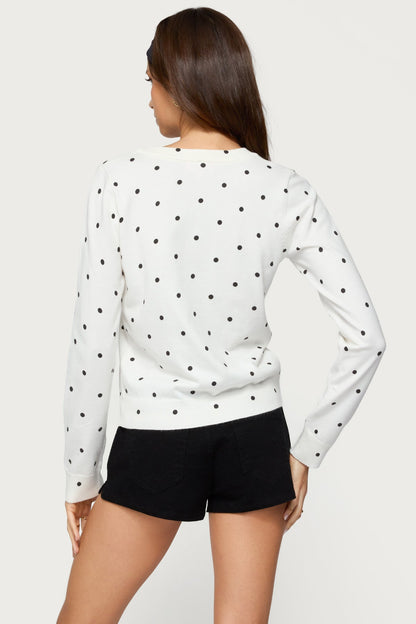 Shea Polka Dot Knitted Cardigan