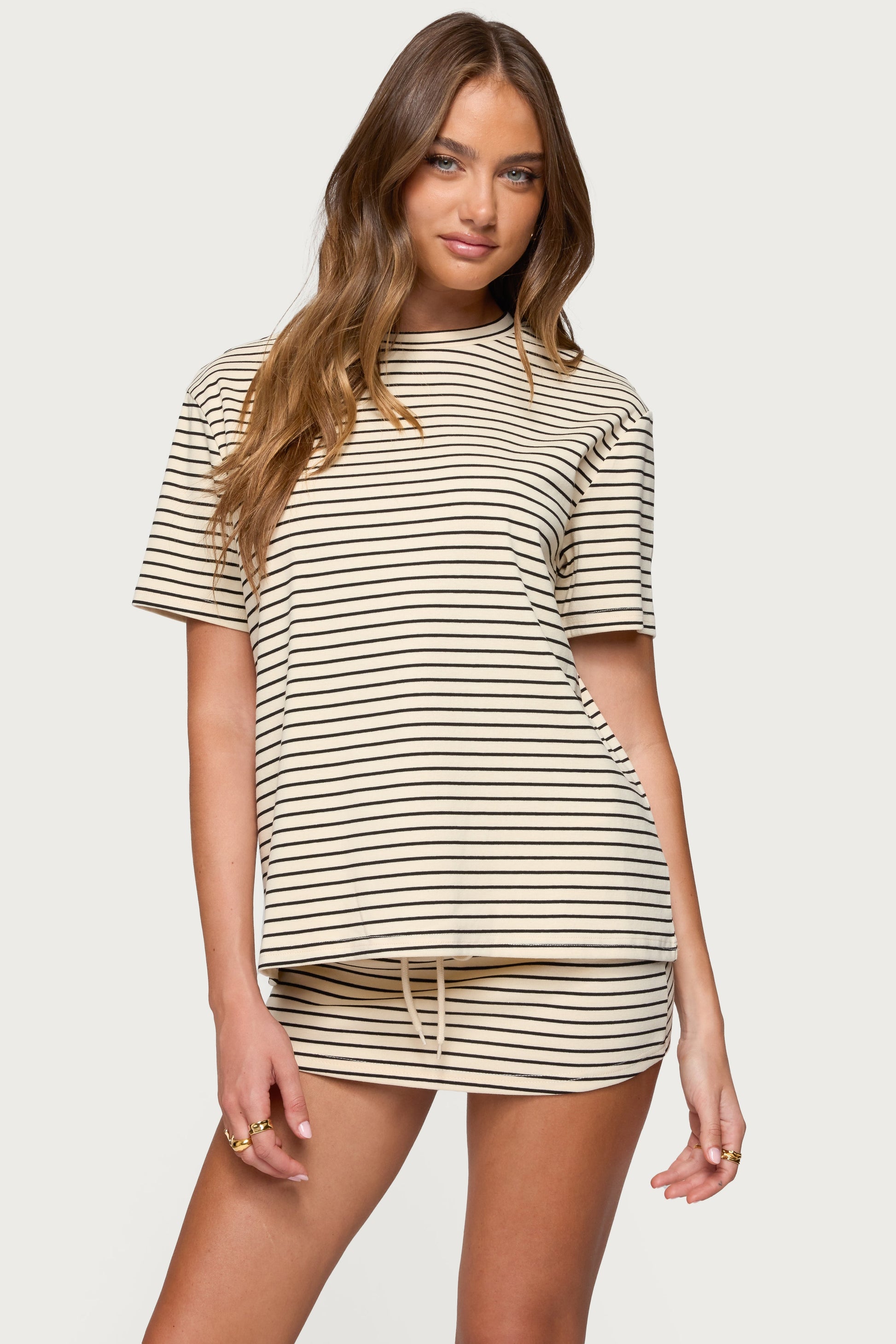 Brena Striped Oversized T Shirt