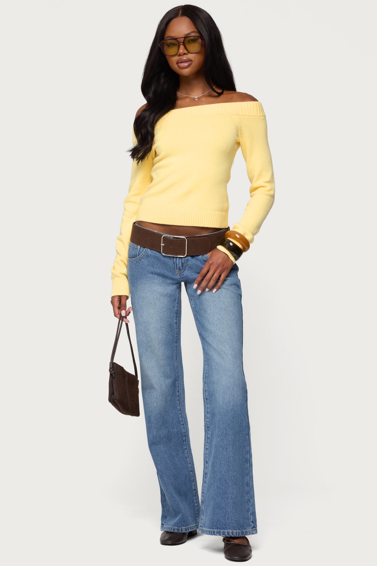 Elona Off Shoulder Knit Top