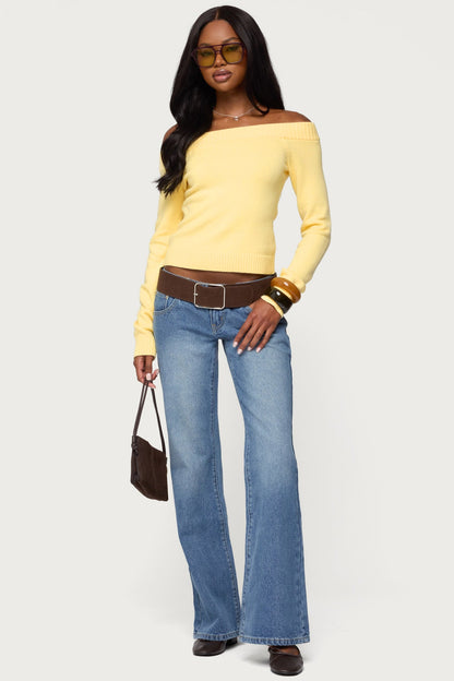 Elona Off Shoulder Knit Top