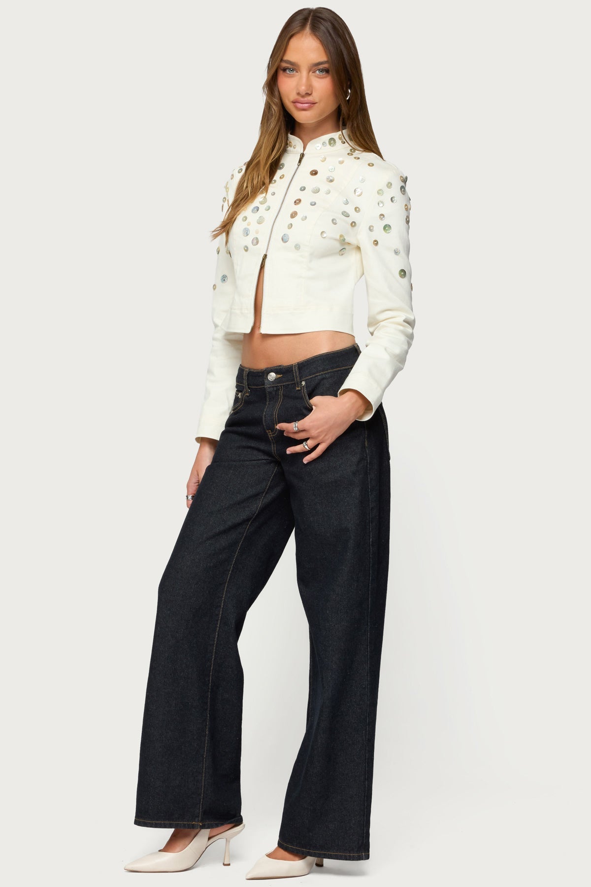 Elira Iridescent Fitted Jacket