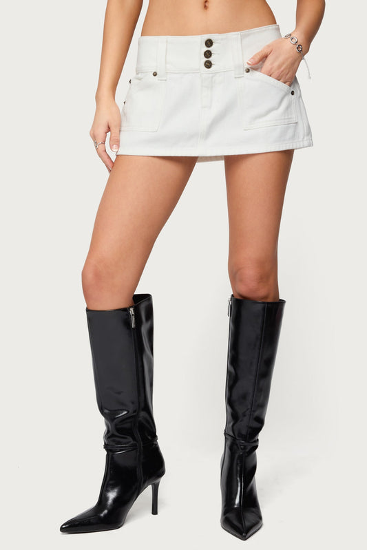Petite Mckinley Denim Mini Skirt