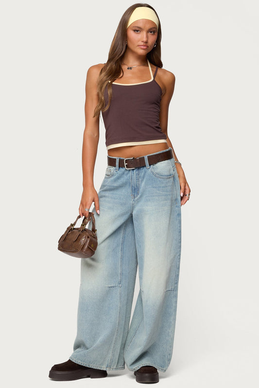 Roya Layered Halter Tank Top