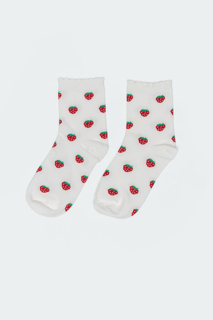 Strawberry Frill Socks