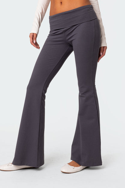 Naomi Foldover Flared Leggings