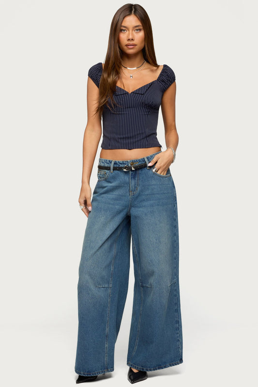 Eugenia Pinstripe Top