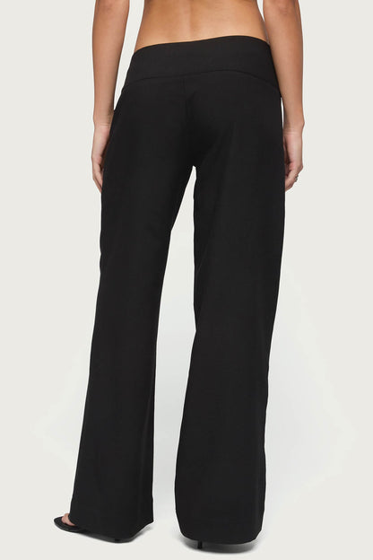 Cerise Buckle Low Rise Baggy Pants